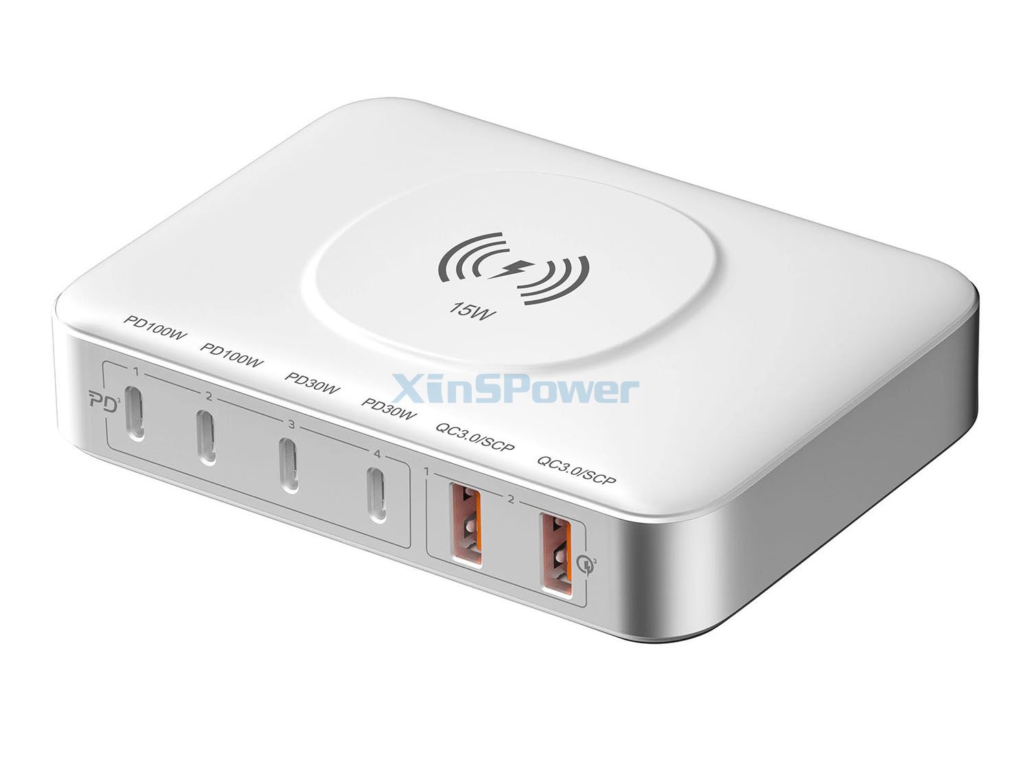 100W USB Charging Station with 15W Wireless