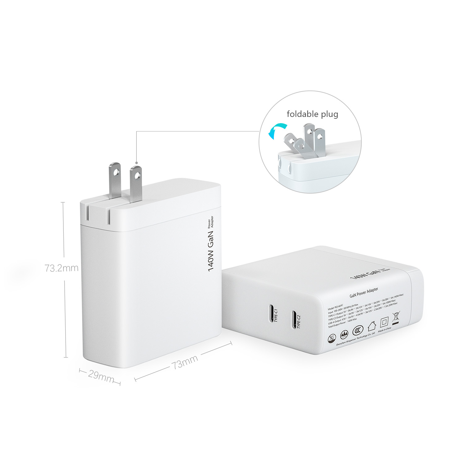 140W Dual C Charger